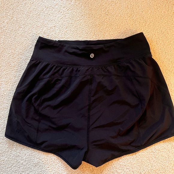 Lululemon Black Running Shorts, Size 8 - Picture 2 of 2